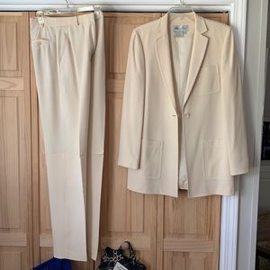 Cream women’s pant suit